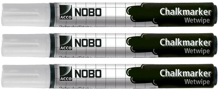 Nobo Boardmarker (Weiss, 2 mm, 3 x)