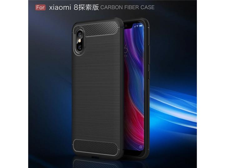 Produktbild Screenguard Xiaomi Mi 8 Pro Hülle Carbon Brushed Soft TPU (Xiaomi Mi 8 Pro)