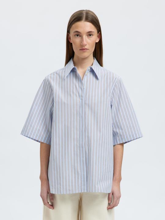 Actual product image Selected Femme Baumwoll Kurzarmhemd (38)