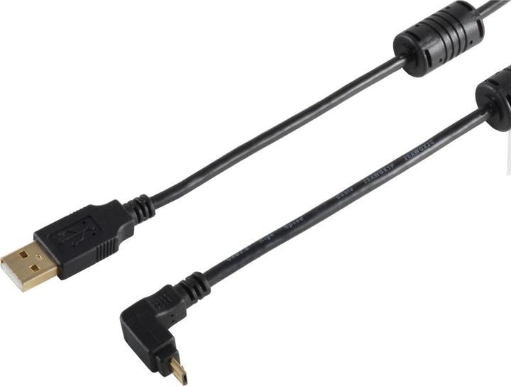 Productafbeelding Shiverpeaks USB-kabel USB A ST naar USB Micro B ST 180? Hoek top 1.0m (1 m, USB 2.0)