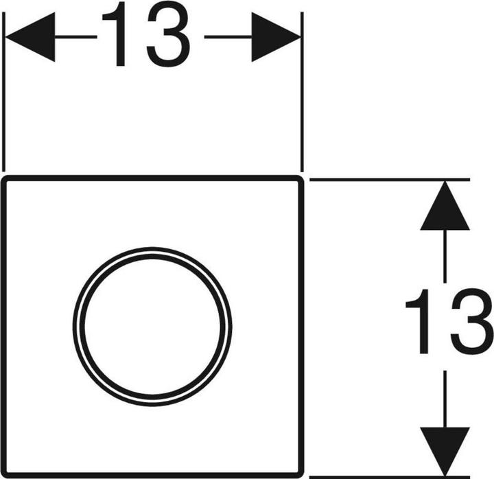 Produktbild Geberit Urinal-Steuerung Sigma10 pneum, Kunstst., we/gl-vc