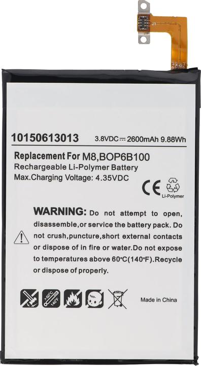 Image du produit AccuCell Akku HTC One M8, 35H00214-00M, 35H00214-01M, B0P6B100, BOP6B100, M8S