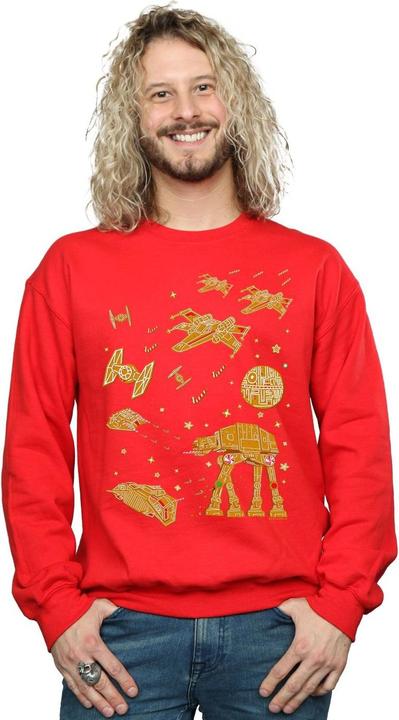Actual product image Star Wars Mens Gingerbread Battle Sweatshirt (M)