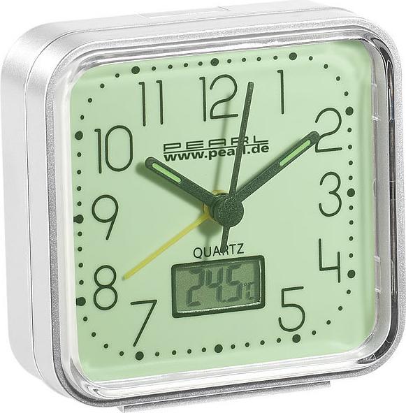 Produktbild Pearl Quarz-Wecker mit Digital-Thermometer