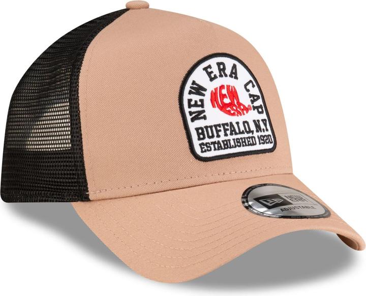 Actual product image New Era 9Forty A-Frame Trucker Cap - State Patch Beige (One size)
