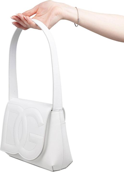 Actual product image Dolce & Gabbana leather shoulder bag with dg logo