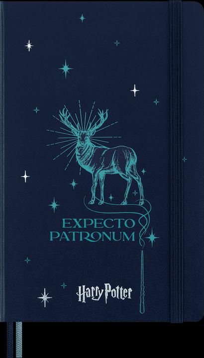 Image du produit Moleskine Harry Potter Patronum (130 x 210 mm, À rayures, Couverture rigide)