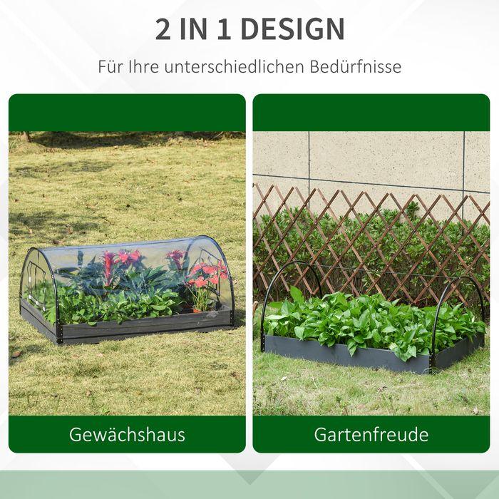 Produktbild Swisshandel24 Gewächshaus mit Fenster 12 Gitter PVC Stahl Transparent 120 x 79 x 53 cm