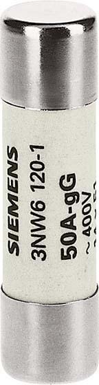 Siemens Fusible céramique MT 10A 500V AC 14x51mm 3NW6103-1 (Sécurité des cylindres, 10 A)