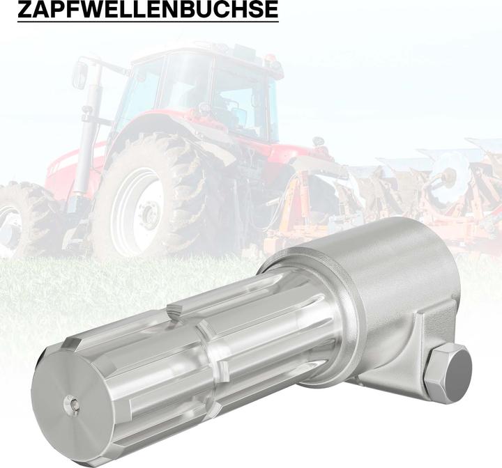 Produktbild Wiltec Zapfwelle 160mm Buchse Keilwellenaufnahme 1 3/8" Z6 für Ausgangswelle 8-32x38x6 (Gartenmaschinen Ersatzteile)