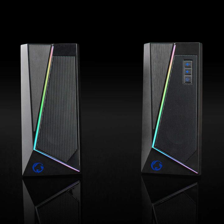 Produktbild Nedis Gaming-Lautsprecher | Lautsprecherkanäle: 2.0 | Stromversorgung über USB | 3.5 mm Stecker | 18
