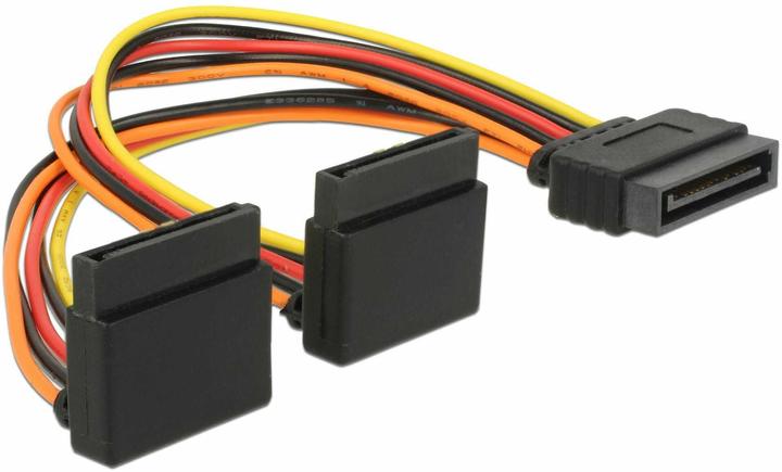 Actual product image Delock SATA to 2x SATA power adapter, 90° angled