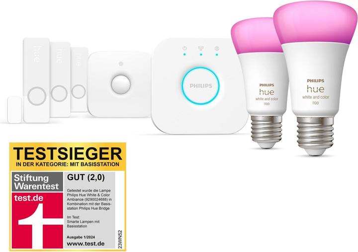 Image du produit Philips Hue Bundle de capteurs Secure (1100 lm, E27)