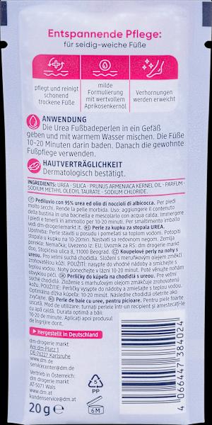 Valeurs nutritives et ingrédients dm Balea Fussbadeperlen (Bain de pieds)