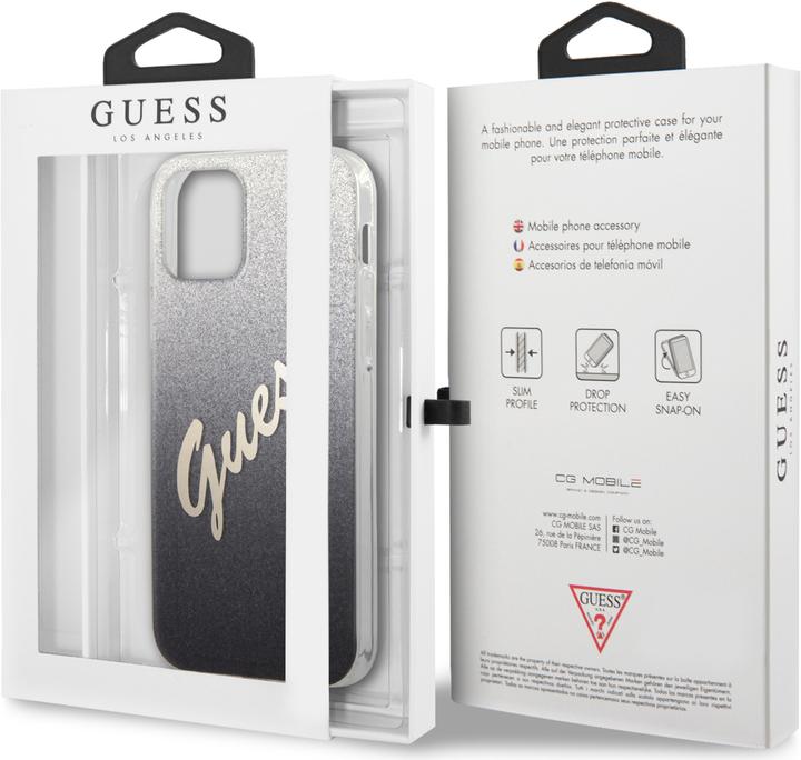 Immagine prodotto Guess Copertina rigida in silicone Vintage Glitter (Apple iPhone 12 Pro, Apple iPhone 12)