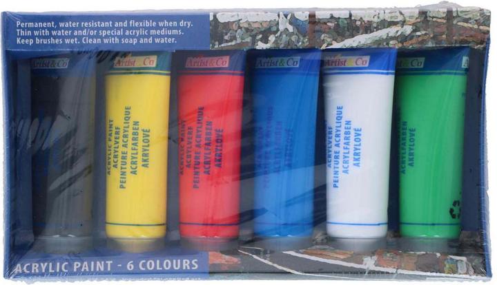 Artist&Co Acrylic paint (Multicoloured, 450 ml)