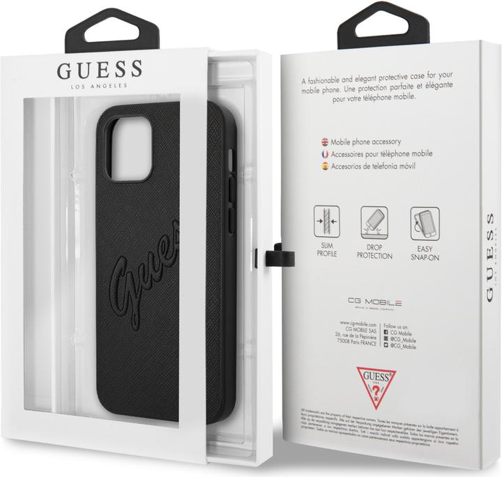 Image du produit Guess Couverture rigide Saffiano Vintage Scrip (Apple iPhone 12 Pro Max)