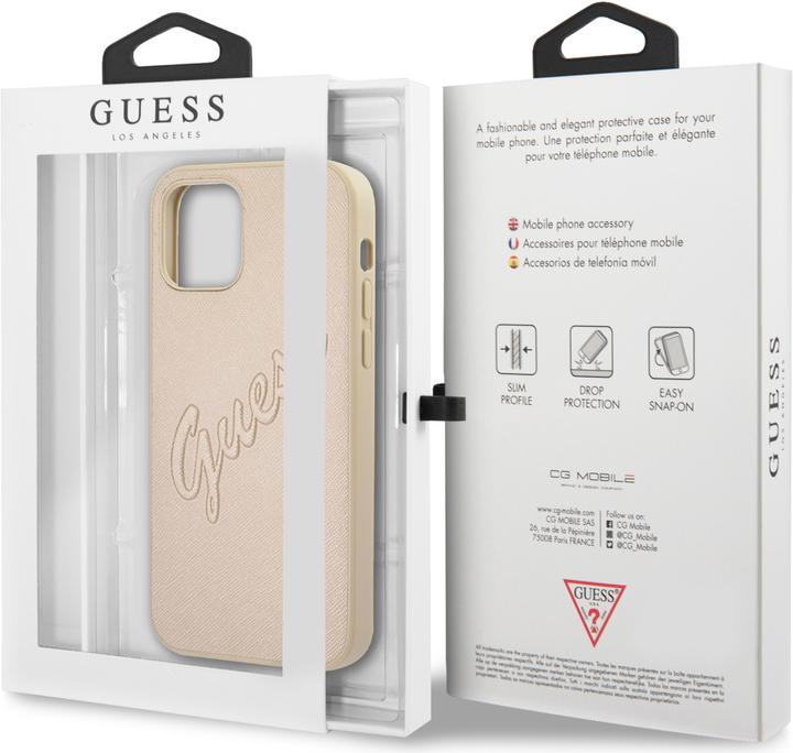 Image du produit Guess Couverture rigide Saffiano Vintage Scrip (Apple iPhone 12 Pro Max)
