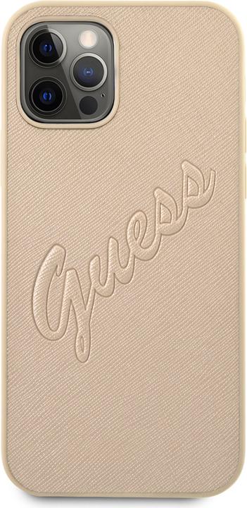 Image du produit Guess Couverture rigide Saffiano Vintage Scrip (Apple iPhone 12 Pro Max)