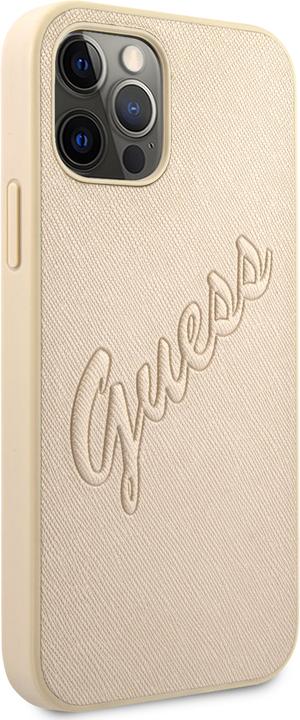 Image du produit Guess Couverture rigide Saffiano Vintage Scrip (Apple iPhone 12 Pro Max)