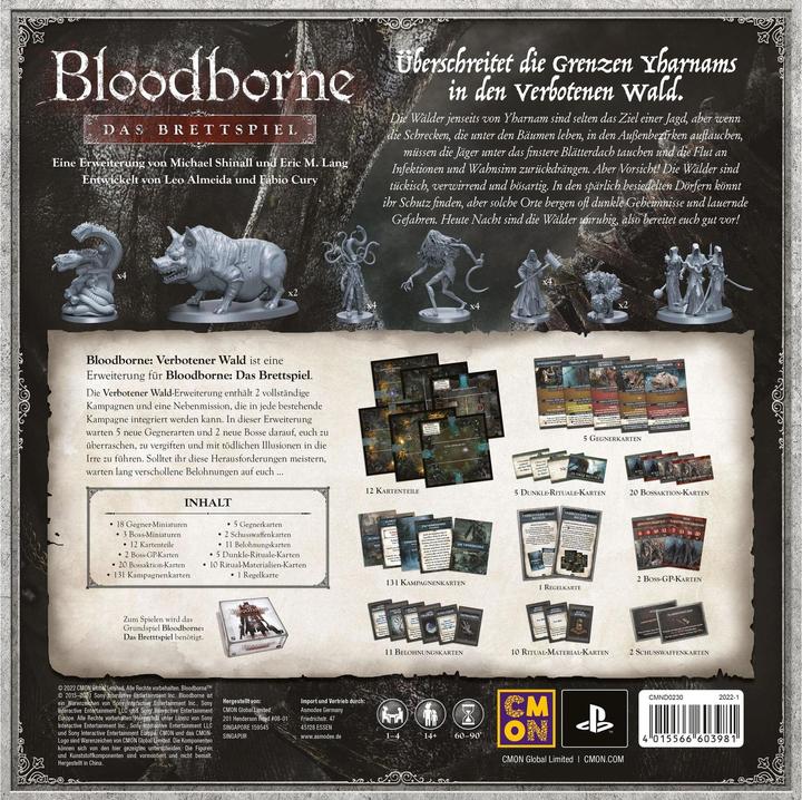 Immagine prodotto Cmon Bloodborne: Il Gioco da Tavolo - Foresta Proibita, per 1-4 giocatori, da 14 anni (espansione DE) (Tedesco)