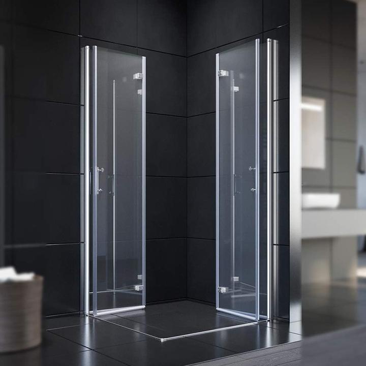 Image du produit SONNI Cabine de douche d'angle 195 cm 100x100x195 cm (195 cm, 100 cm, 195 cm)