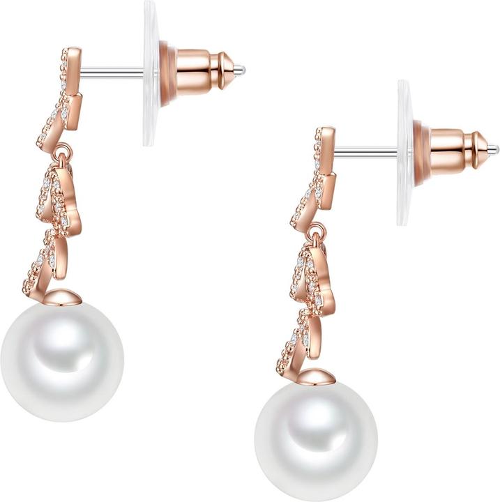 Actual product image Lulu & Jane Ladies Brass Zirconia Shell Core Pearl Rose Gold - 29305 (Brass)