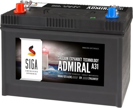 Actual product image Siga Admiral A31 (12 V, 100 Ah)