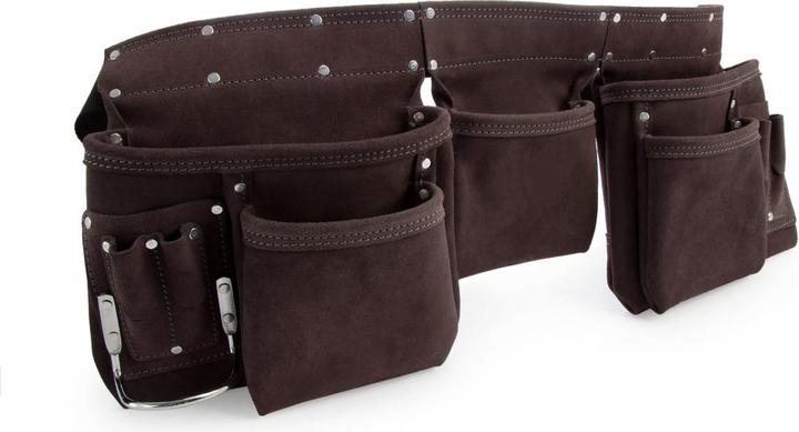 Actual product image Toolnation XTR0920001 Werkzeuggürtel aus Wildleder 11 Taschen