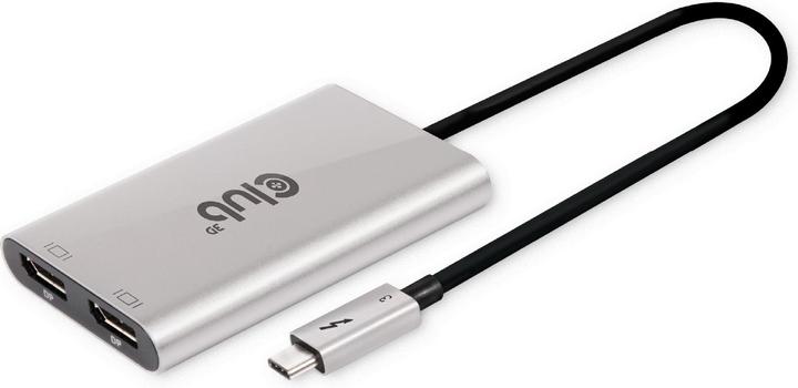 Actual product image Club 3D Club3D Adapter Thunderbolt 3 > 2x DP 1.2 4K@60Hz active St/Bu retail (Thunderbolt, 10.80 cm)