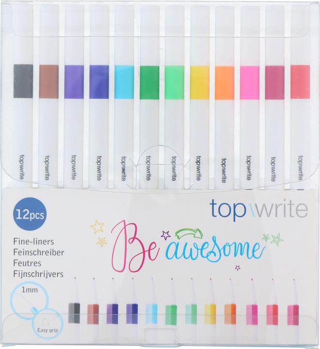 Topwrite Fineliner 12pcs (Multicoloured, 12 x)