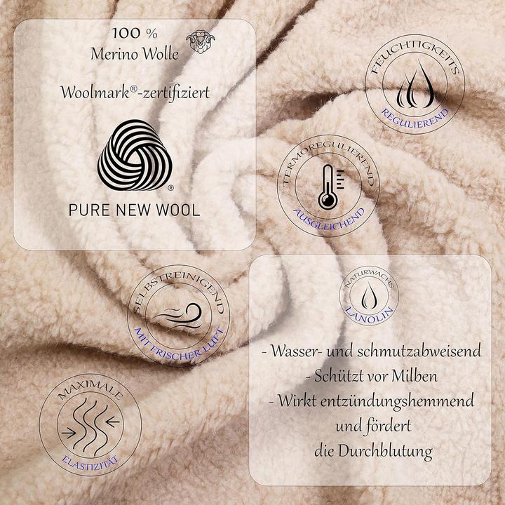 Actual product image PinkZebra Tragbare Ganzkörperdecke mit Ärmeln aus Schurwolle