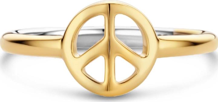 Image du produit Ti Sento Milano Bague avec symbole de paix plaqué or 12222SY (56, Argent 925)