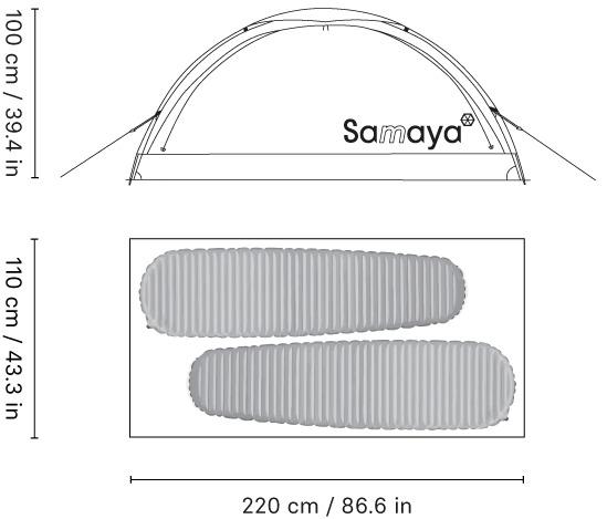 Produktbild Samaya 2.0 (Kuppelzelt, 1.78 kg, 2 Personen)