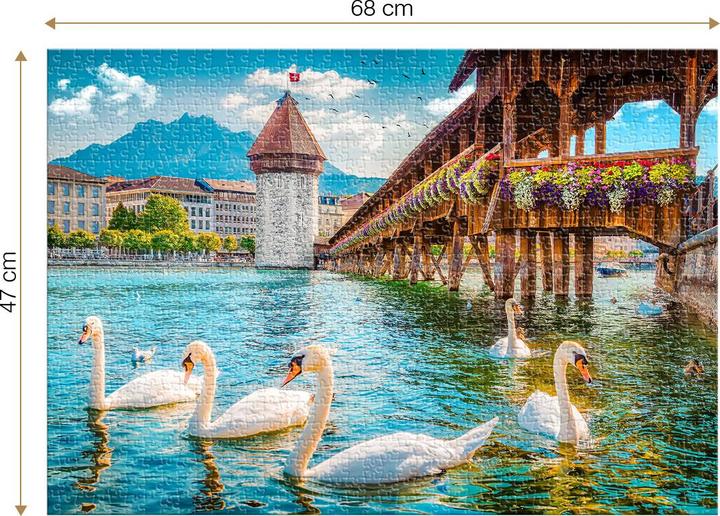 Image du produit D-Toys Puzzle 1000 pièces - Chapel Bridge, Lucerne, Suisse (1000 pièces)