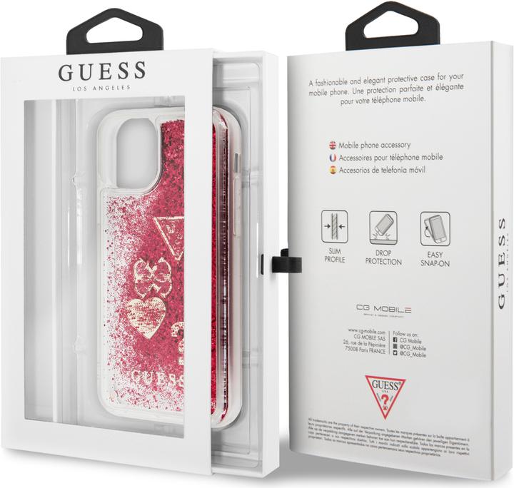 Immagine prodotto Guess Copertina rigida cuori glitterati (Apple iPhone 11 Pro)