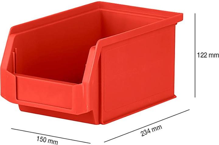 Schäfer Shop Sichtlagerkasten SSI Schäfer LF 221, Polypropylen, L 234 x B 150 x H 122 mm, 2,7 l, div. Farben