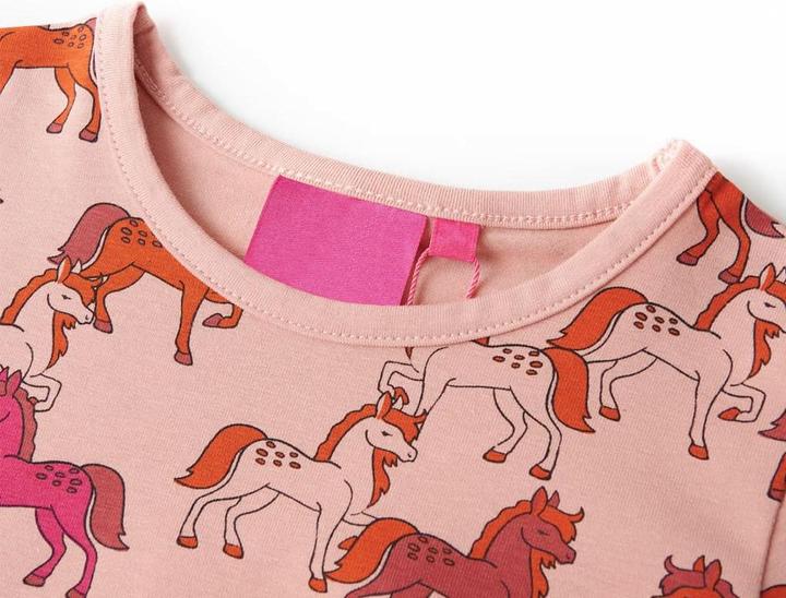 Produktbild VidaXL Kinderpyjama mit Langen Ärmeln Hellrosa 104,Material: 95 (104)