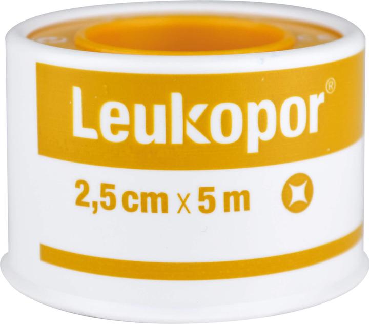 Produktbild BSN Leukopor 2,5 cm x 5 m zur Fixierung von Verbänden, 1 St. Pflaster (1 x)