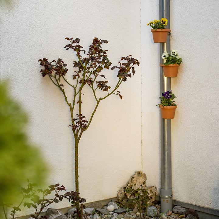 Actual product image UPP Downpipe flower pot set of 3 plant pots Rain pipe planters (9 cm)