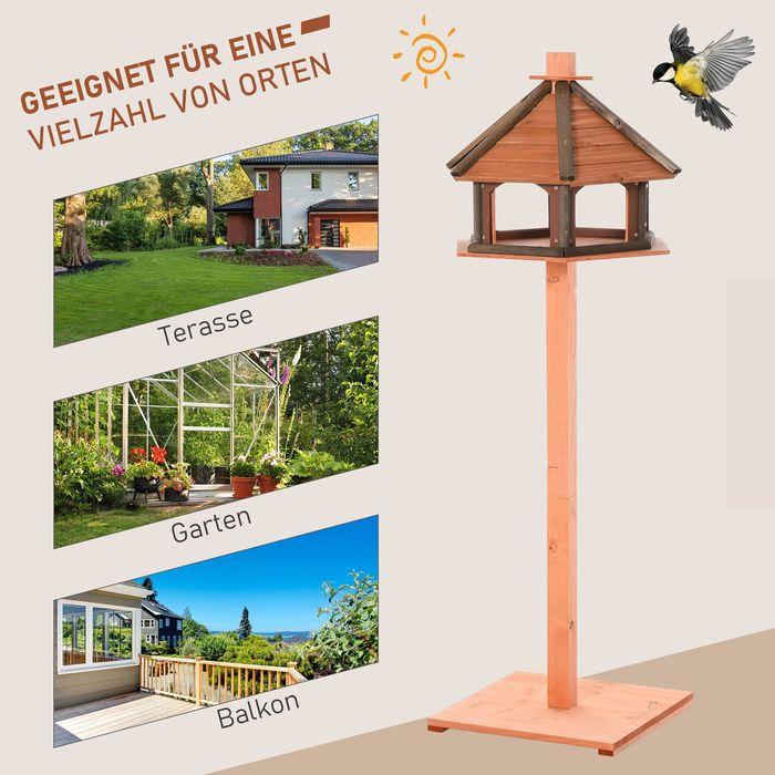 Actual product image Swisshandel24 Bird house Bird feeder Wooden bird mansion Feeding house Bird stand Bird table bird house Spielsta