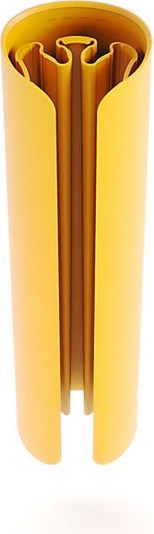 Actual product image Boplan Shelf unit end protection, HxWxD 600 x 126 x 142 mm, yellow.