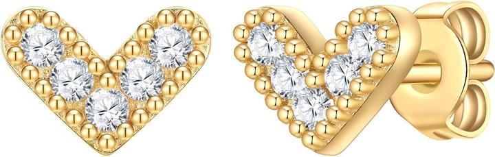 Actual product image Rafaela Donata Ladies ear stud heart - 36626 (Sterling Silver)