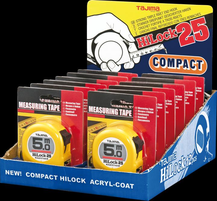 Actual product image Tajima Rollmeter HI-LOCK 16 yellow