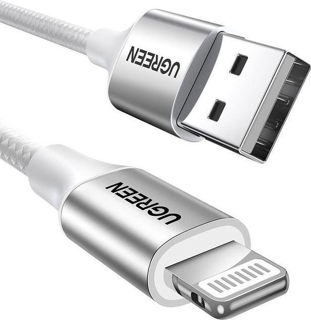 Produktbild Ugreen Lightning USB Nylon Alu MFi (1.50 m, USB 2.0)