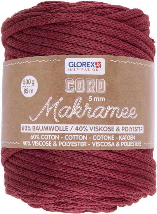 Immagine prodotto Glorex Cordoncino Macramè 5mm 500g, tessuto (85 m)