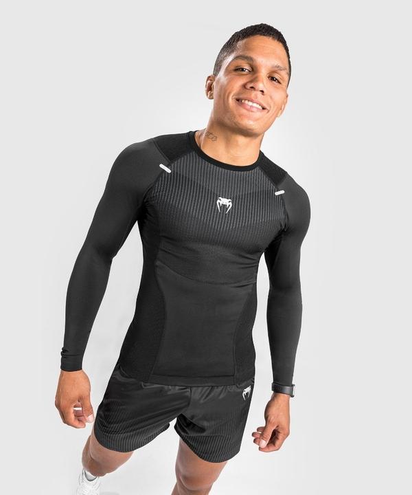 Actual product image Venum Biomecha Rashguard Long Sleeves - Black/Grey - XL (XL)
