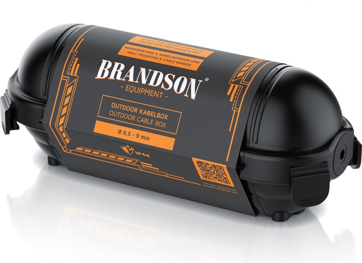 Produktbild Bearware 2x Kabelbox outdoor schwarz 210 x 85mm, IP44 Garten Schutzbox wetterbeständig für Verlängerungskabel
