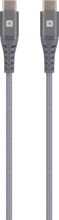 Produktbild Skross USB Kabel USB-C to USB-C Cable 2.0, Braiding, 1,20m space gray (1.20 m, USB 2.0, 36 W)