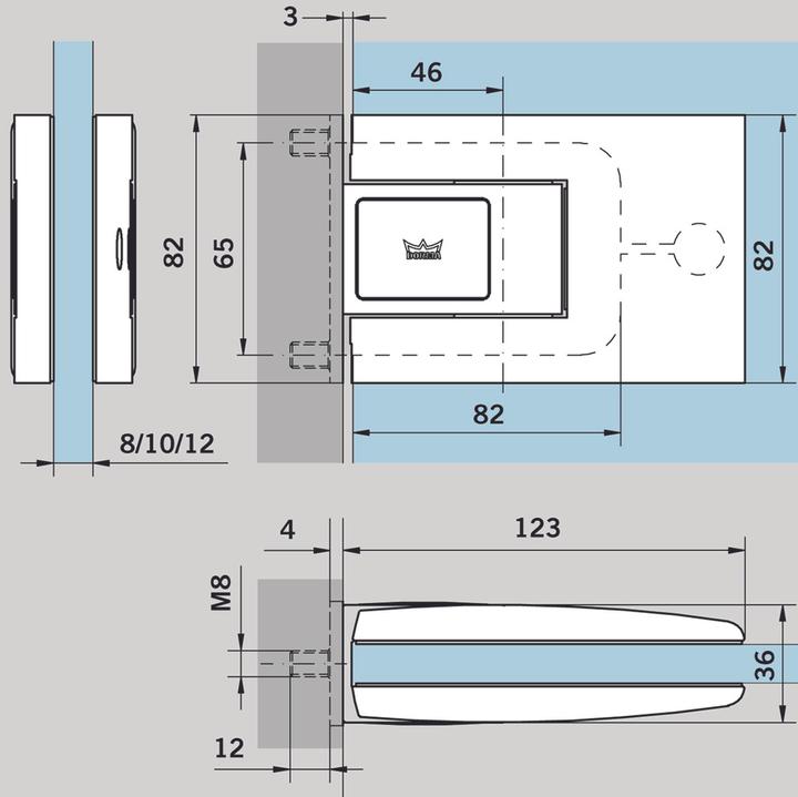 Actual product image Dormakaba Swing door hinges TENSOR
